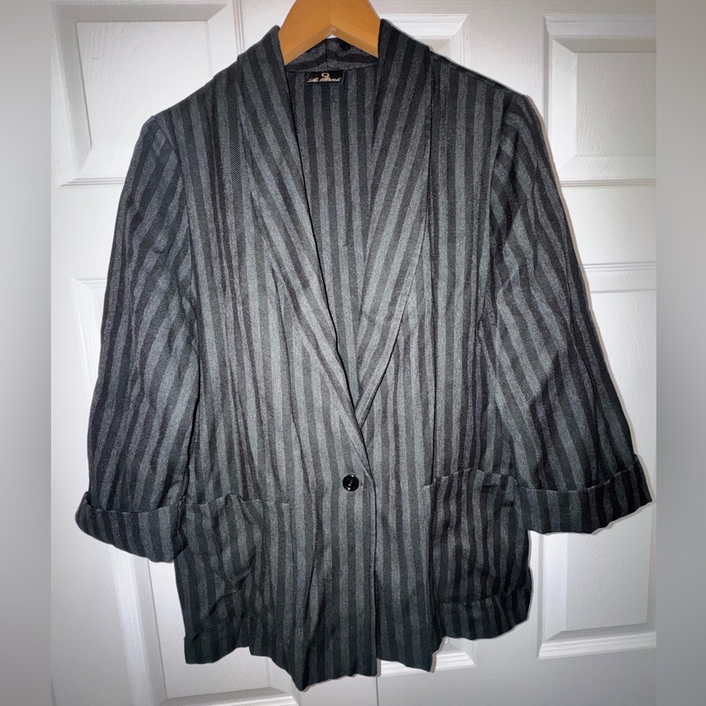 Vintage La Bené Pinstripe Blazer | Union Made USA ILGWU | Relaxed Fit Jacket